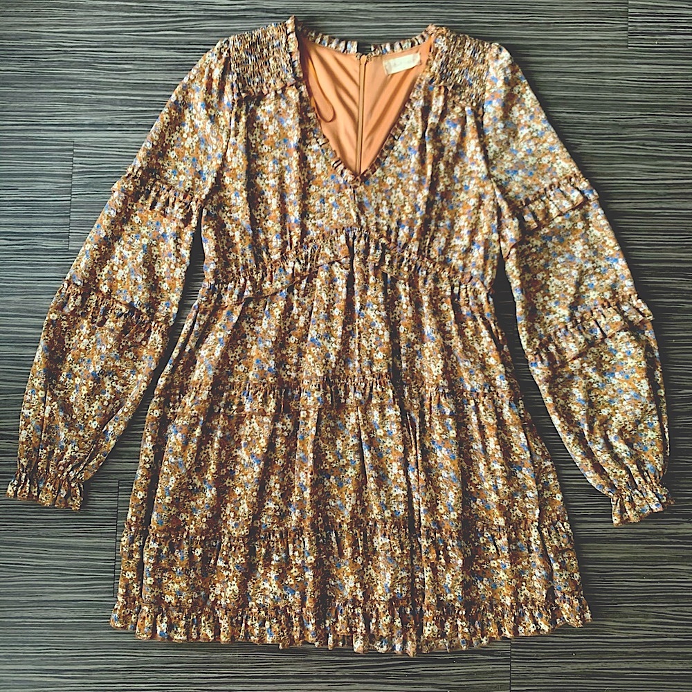 Floral long sleeve dress